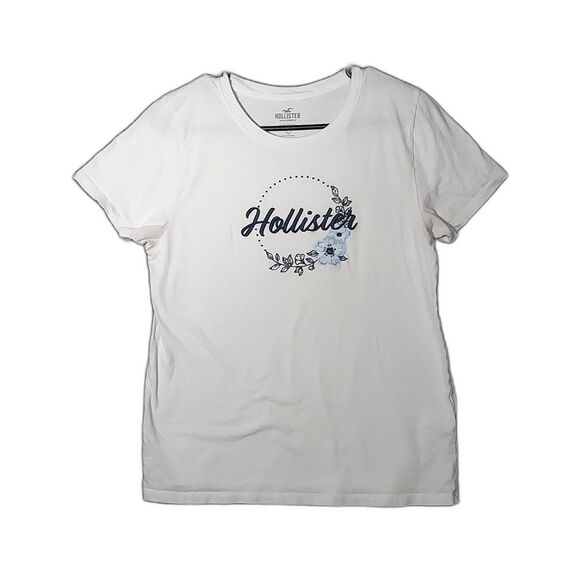 Hollister Tops - Hollister White Floral Women's T-Shirt Tee Shirt